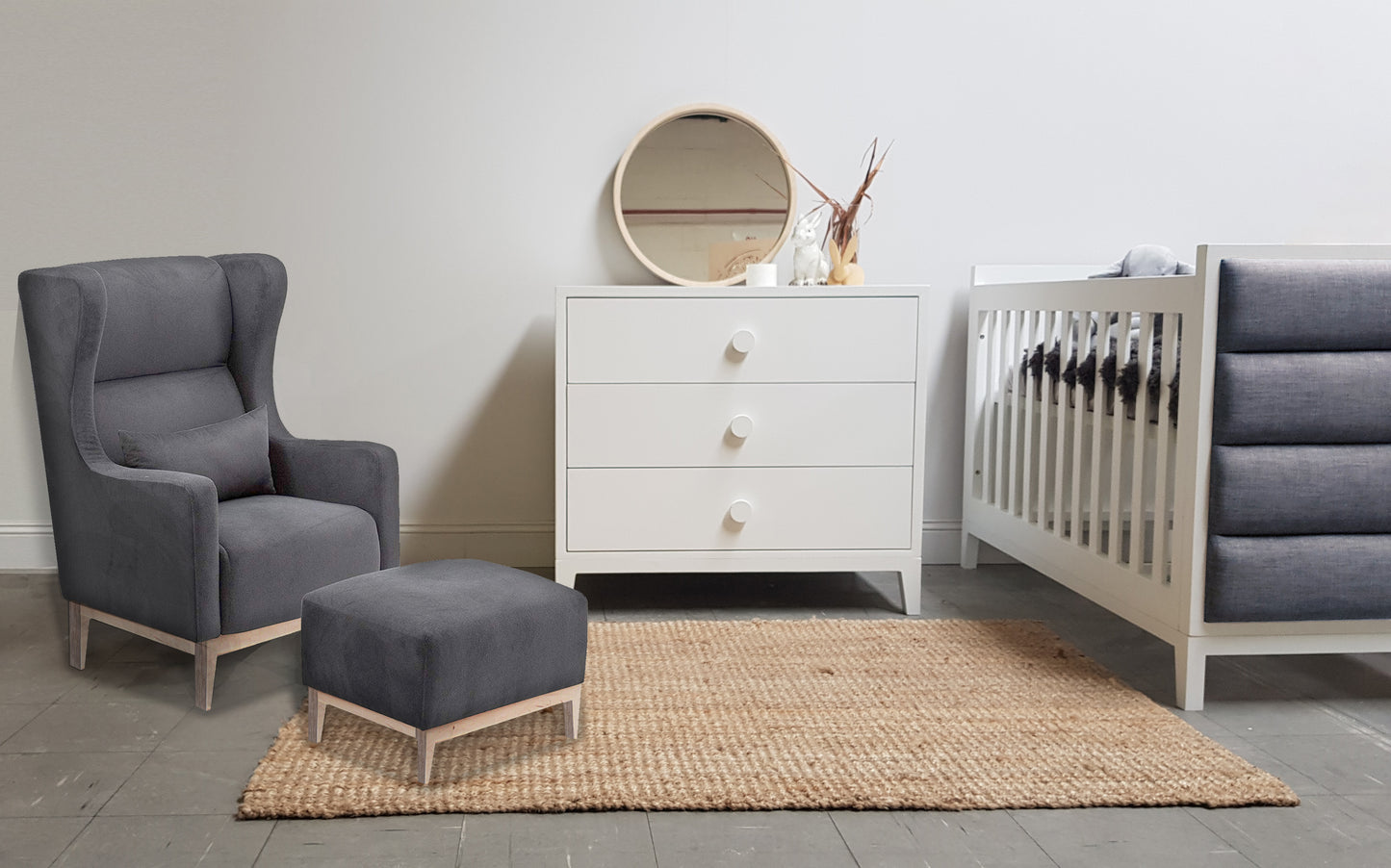Ivy Feeding Chair - Plush Cotton Fabric - Elula Furniture